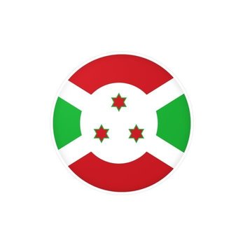 Okrągła naklejka Flaga Burundi 3,0x4,5cm po 1000 sztuk - Inny producent (majster PL)