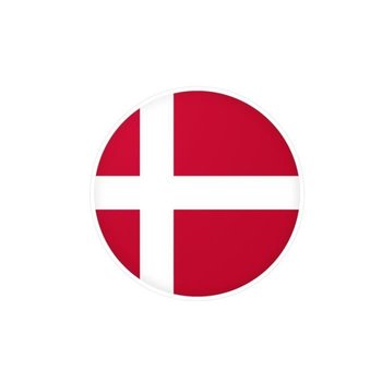 Okrągła naklejka Flaga Danii 1cm w 1000 sztuk - Inny producent (majster PL)