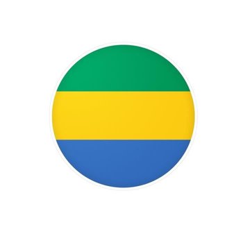 Okrągła naklejka Flaga Gabonu 1cm po 1000 sztuk - Inny producent (majster PL)