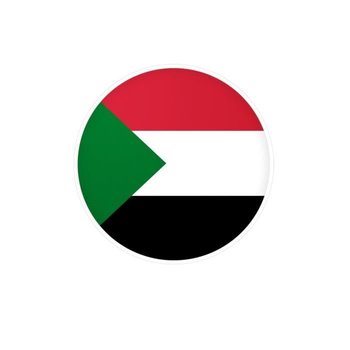 Okrągła naklejka Flaga Sudanu 8 cm po 1000 sztuk - Inny producent (majster PL)