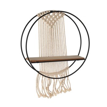 Okrągła Półka Ścienna Do Salonu Sypialni Boho 40cm - H&S Decoration