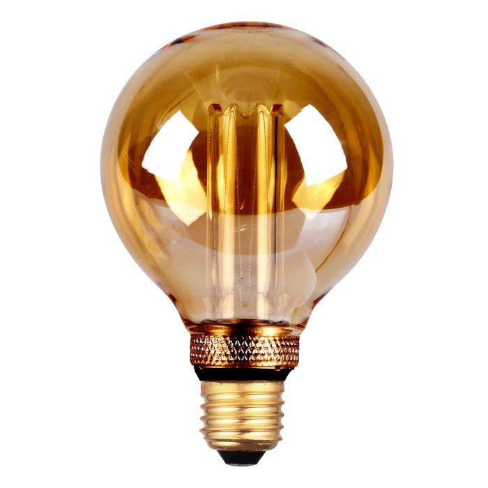 Zdjęcia - Żyrandol / lampa Polux Okrągła żarówka dekoracyjna DecoVintage 317728  G95 LED E27 bańka 4W 