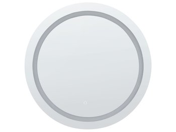 Okrągłe lustro ścienne LED ø 79 cm srebrne COURSEULLES - Beliani