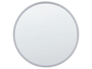 Okrągłe lustro ścienne LED ø 79 cm srebrne DEAUVILLE - Beliani