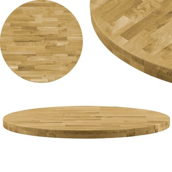 Okrągły blat vidaXL do stolika z litego drewna dębowego, 44mm, 900mm - vidaXL