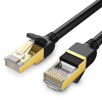 Okrągły kabel sieciowy UGREEN NW107 Ethernet RJ45, Cat.7, STP, 0.5m (czarny) - uGreen