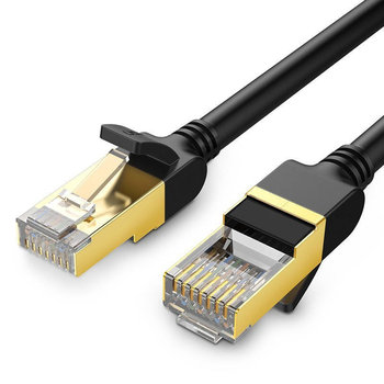 Okrągły kabel sieciowy UGREEN NW107 Ethernet RJ45, Cat.7, STP, 15m (czarny) - uGreen
