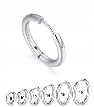 Okrągły Kolczyk do Ucha ze Stali 316L Punk - EMIGMAT