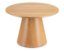 Okrągły stolik kawowy MILAN 60cm dębowy Glamour skandynawski japandi