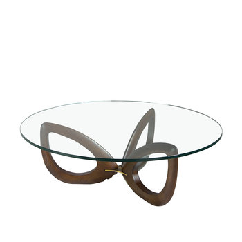 Okrągły szklany stolik kawowy  2053 ANGEL CERDA - Angel Cerda