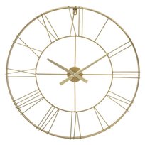 Okrągły zegar ścienny z metalu 3D, Ø 70 cm, złoty