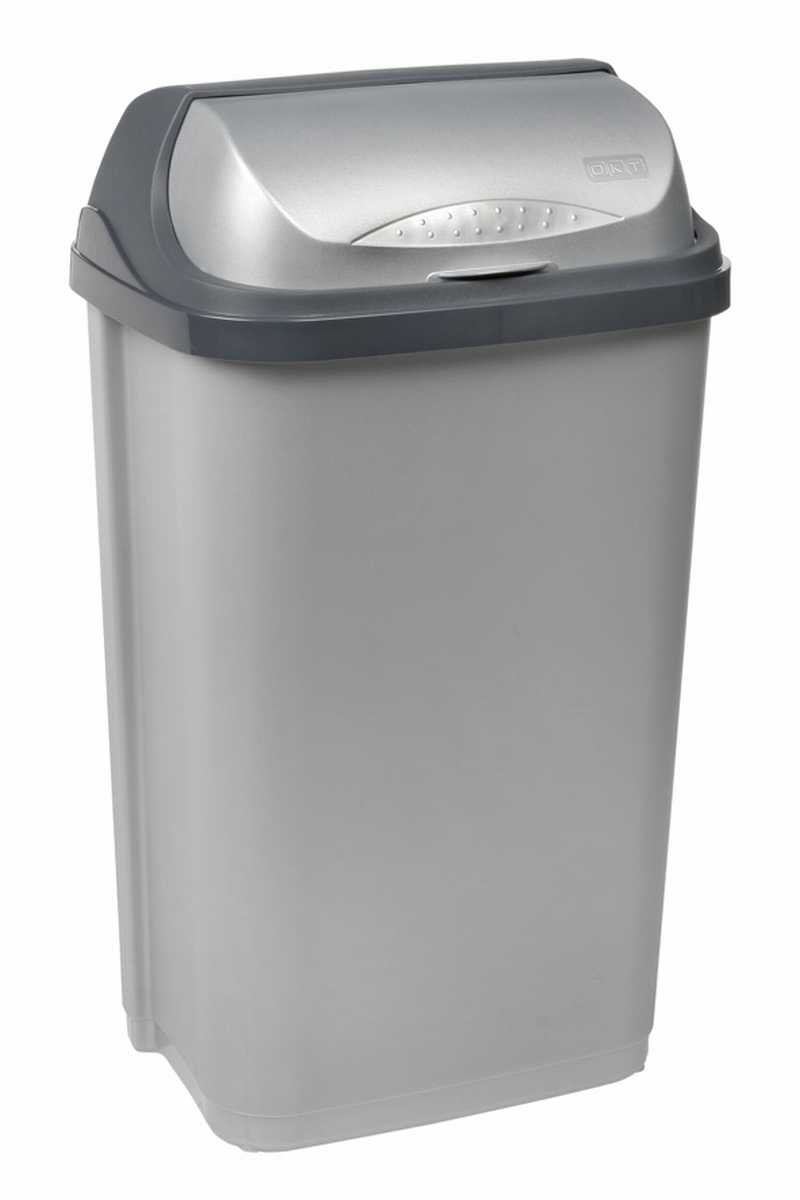 OKT, Rolltop, Pojemnik na śmieci, srebrny, 50 l
