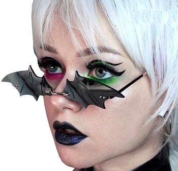 Okulary Bezramkowe Punk Retro Batman Nietoperz - Edibazzar