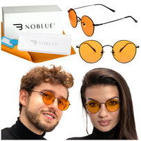 Okulary Blokujące Niebieskie Światło - Black Orange NoBlue | Okulary Do Komputera