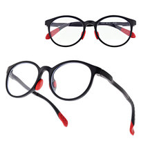 Okulary dla dzieci zerówki do komputera z filtrem Blue Light 25182 czarny/czerwony