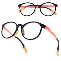 Okulary dla dzieci zerówki do komputera z filtrem Blue Light 25182D czarny/pomarańcz