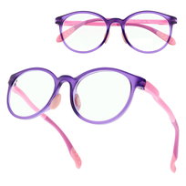 Okulary dla dzieci zerówki do komputera z filtrem Blue Light 25182F fiolet/róż