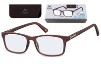 Okulary do czytania i komputera moc: +1.00 z filtrem antyrefleks brązowe Montana BLFBOX73C