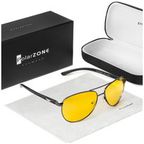 Okulary do jazdy nocą dla kierowców polaryzacyjne rozjaśniające żółte - PZ-79y-3