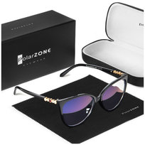 Okulary do komputera z filtrem światła niebieskiego zerówki damskie - PZ-828K-1