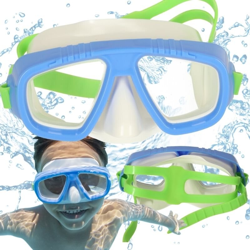 Zdjęcia - Maska do pływania OKULARY DO PŁYWANIA szczelna wygodna maska do nurkowania niebieska