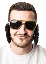 Okulary Imprezowe Elvis Okulary Z Bokobrodami Foto rekwizyt