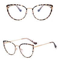Okulary kocie do komputera damskie z filtrem BLUE Light zerówki 2583-7