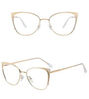 Okulary kocie do komputera damskie z filtrem BLUE Light zerówki 2585-1