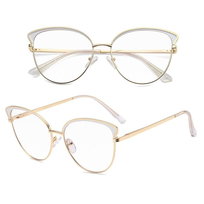 Okulary kocie do komputera damskie z filtrem BLUE Light zerówki Flex 25100C