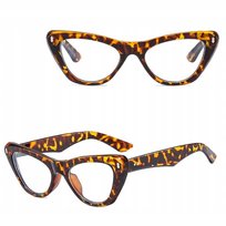 Okulary Kocie Zerówki do KOMPUTERA TV Smartfon BLUE LIGHT Panterka STYLION