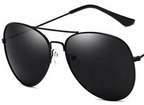 Okulary Męskie Aviator Pilotki Metalowe Retro Edibazzar
