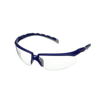 Okulary ochronne Solus 2000, niebieskio/szare zauszniki, ochrona przed zaparowaniem i zarysowaniami, przezroczyste soczewki S2001AFBLU - 3M