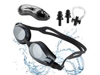 Okulary Okularki Gogle Do P��ywania P��ywackie Na Basen + Zatyczki Zestaw