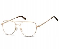 Okulary Pilotki Zerówki Oprawki Korekcyjne Złote
