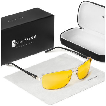 Okulary Polaryzacyjne Rozjaśniające Do Jazdy Noc Z Żółtą Soczewką Polarzone 96y-4 - PolarZone