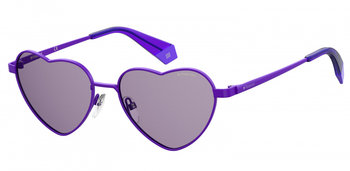 okulary przeciwsłoneczne 6124/S ladies cat. 3 heart shape stainless steel purple - TWM