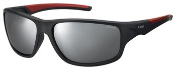 okulary przeciwsłoneczne 7010/Soit/EX męskie czarne ze srebrną soczewką - TWM