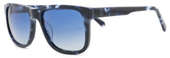 okulary przeciwsłoneczne Acetat wayfarer UV400 wood black/blue - TWM