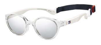 okulary przeciwsłoneczne dla dzieci elastyczna opaska przezroczysta/biała - TWM