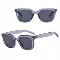 OKULARY PRZECIWSŁONECZNE filtr UV400 Szare damskie + ETUI + ŚCIERKA