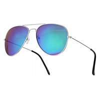 Okulary Przeciwsłoneczne Pilotki LUSTRZANE Męskie Damskie + Akcesoria