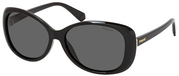okulary przeciwsłoneczne PLD 4097/S 085 damskie 58 mm czarne/szare - TWM