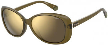 okulary przeciwsłoneczne PLD 4097/S 085 damskie 58 mm zielone/złote - TWM