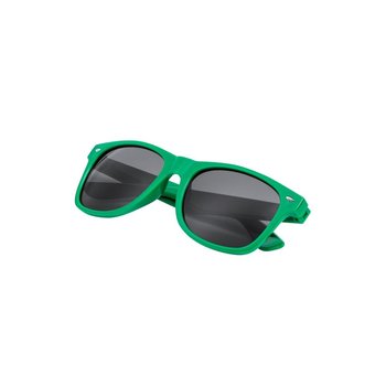Okulary przeciwsłoneczne RPET Zielone, Wykonane z zrecyklingowanych butelek, o wymiarach 14,5 x 5 x 15 cm. - HelloShop