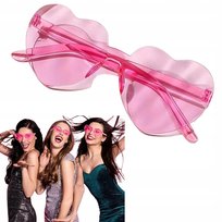 Okulary różowe serca na wieczór Panieński, gadżety imprezowe, fotobudka