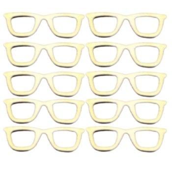 Okulary scrapki drewniane sklejka ozdobne 10szt - Kolorowe Motki