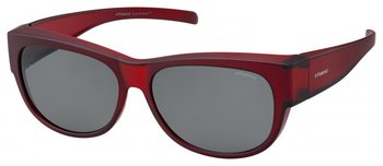 okulary słoneczne 9004/S MRD/Y2 unisex owalny czerwony/szary - TWM