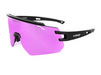 Okulary Sportowe Rowerowe biegowe Bieganie BLACK pink Damskie Przeciwsłoneczne Lustrzane Kolarskie Rowerowe do Biegania Lucky