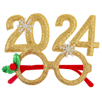 Okulary Sylwestrowe Plastikowe Świąteczne Na Sylwestra Mikołaj 2023/2024 - MARTOM