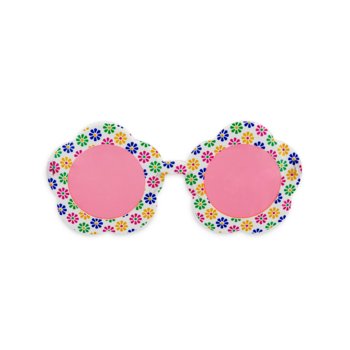 Okulary w kształcie kwiatków przezroczyste różowe - Inna marka